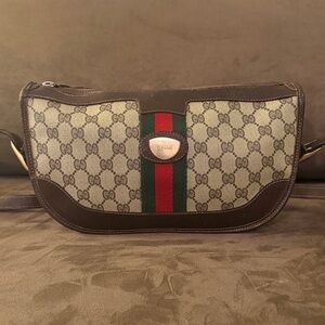 Gucci Sherry Line GG Plus Brown Ophidia Convertible Crossbody Bag